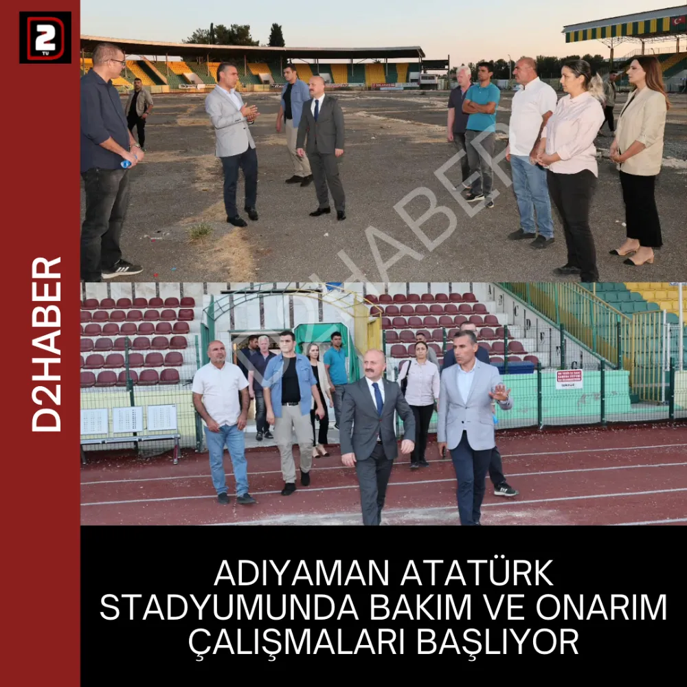 Adıyaman Atatürk Stadyumunda bakım ve onarım çalışmaları başlıyor.