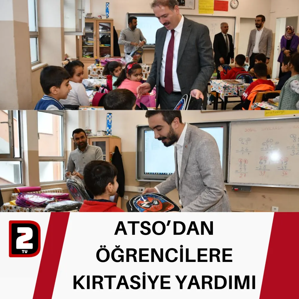 ATSO’DAN ÖĞRENCİLERE KIRTASİYE YARDIMI