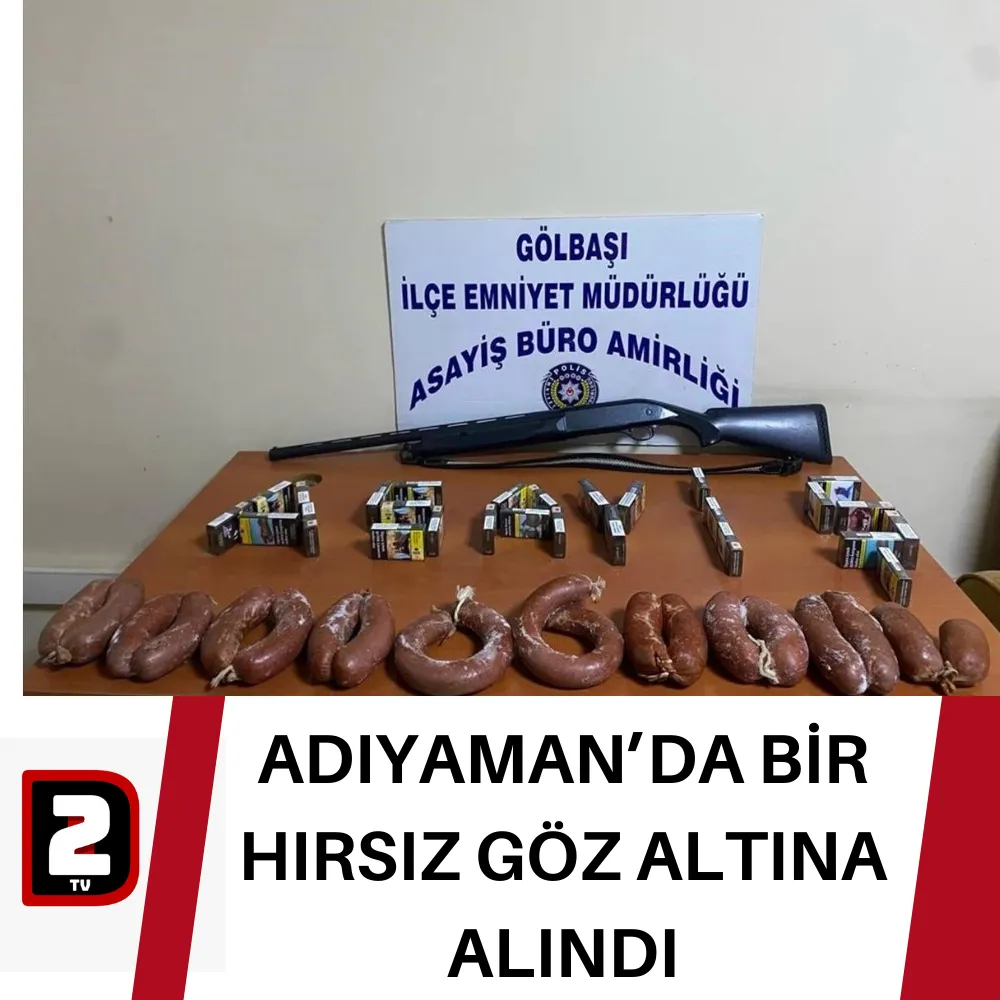 ADIYAMAN’DA BİR HIRSIZ GÖZ ALTINA ALINDI