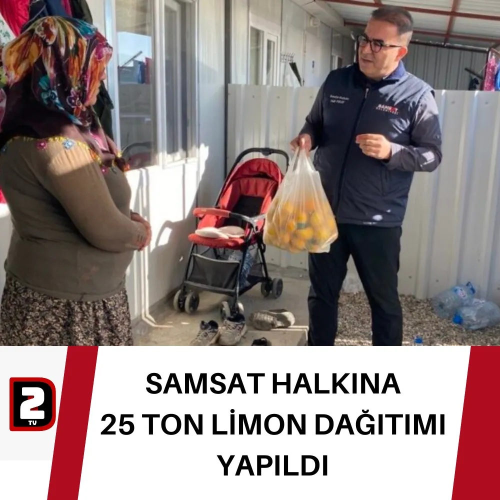 SAMSAT HALKINA  25 TON LİMON DAĞITIMI  YAPILDI