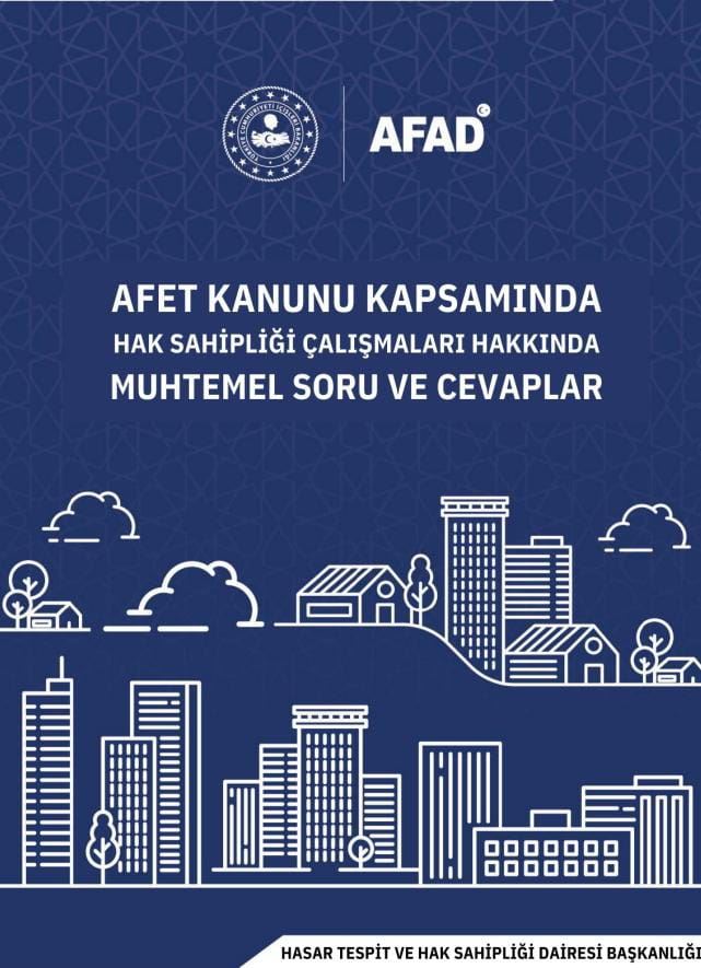 AFAD HAK SAHİPLİĞİ BAŞVURUSU