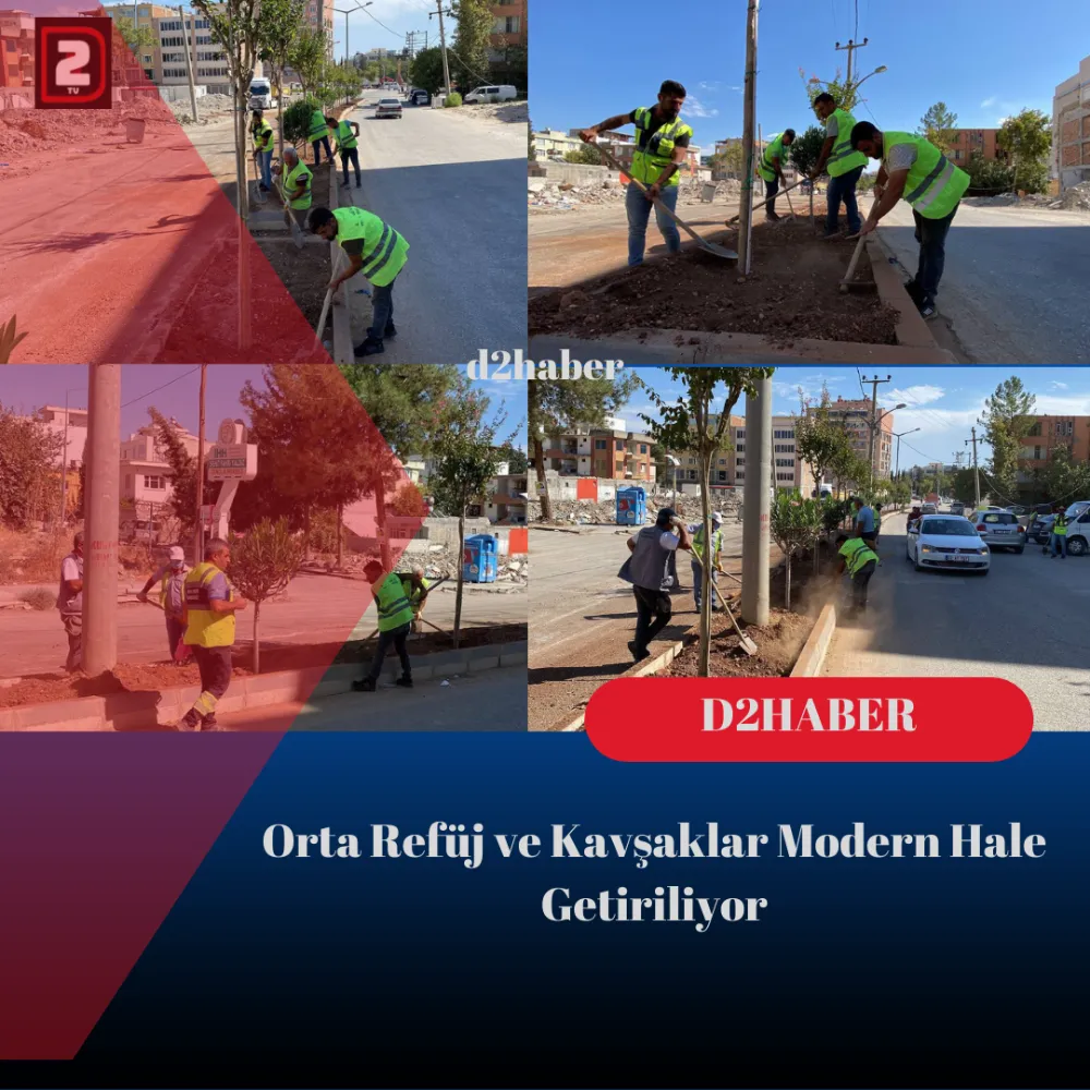 Orta Refüj ve Kavşaklar Modern Hale Getiriliyor