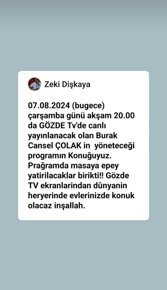 AGC BAŞKANI GÖZDE TV