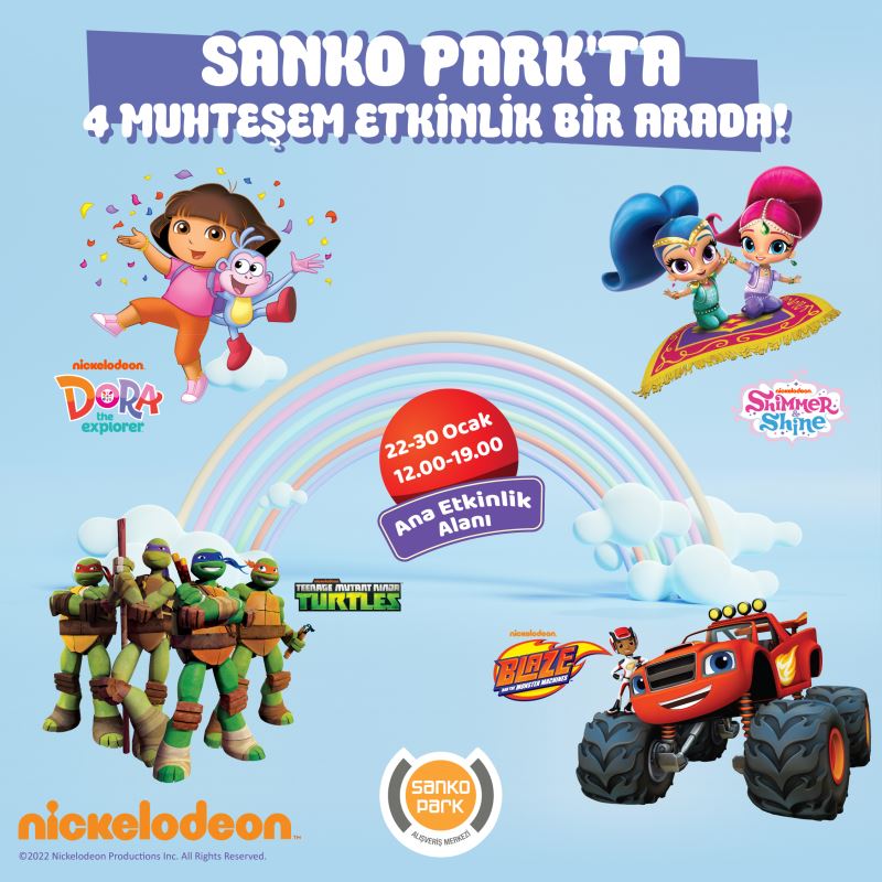 SANKO PARK AVM SÖMESTR TATİLİNE HAZIR. NICKELODEON EĞLENCELİ OYUNLARI İLE ÇOCUKLARI EĞLENDİRECEK