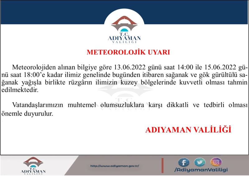 METEOROLOJİK UYARI